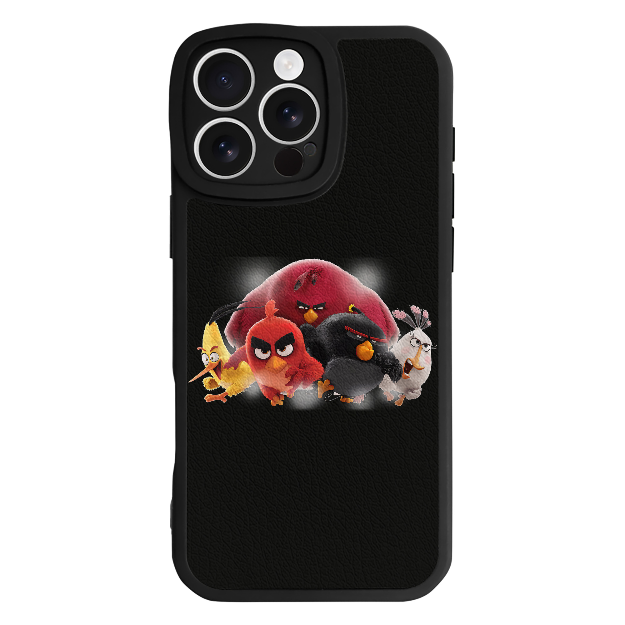 （画像用） Angry Birds アングリーバード 【iPhone 16シリーズ対応】シリコンスマホケース（レザー調） 材質：シリコン